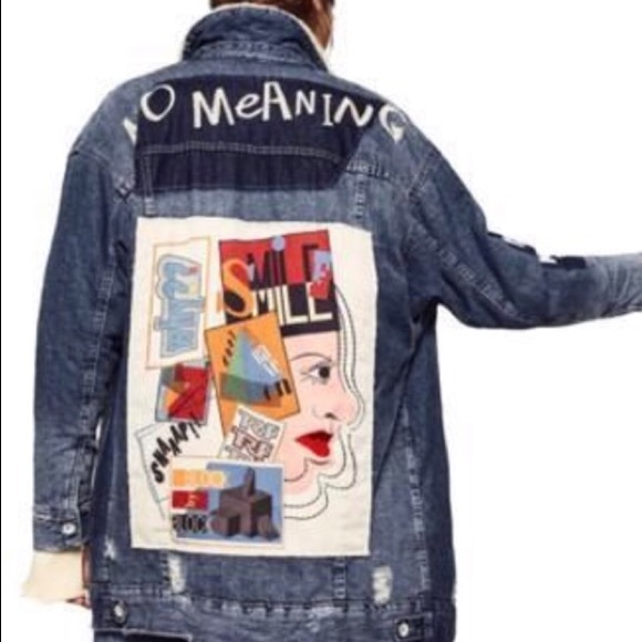 Zara Jackets & Blazers - Zara No Meaning fleece lined tunic denim jacket